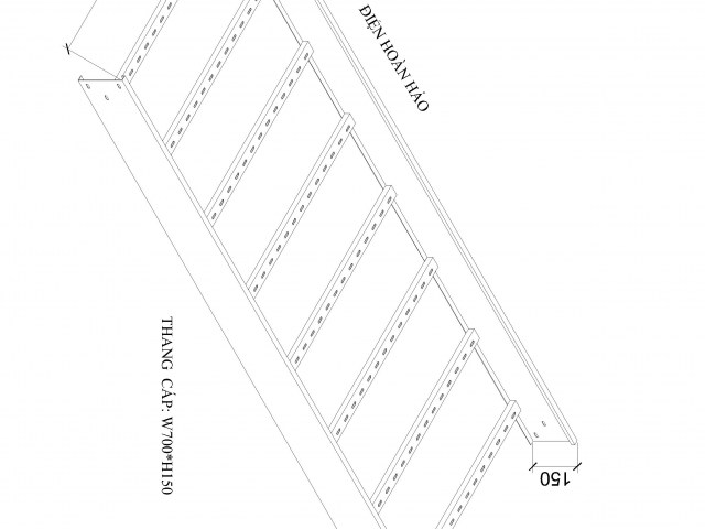 Thang cáp W700 H150